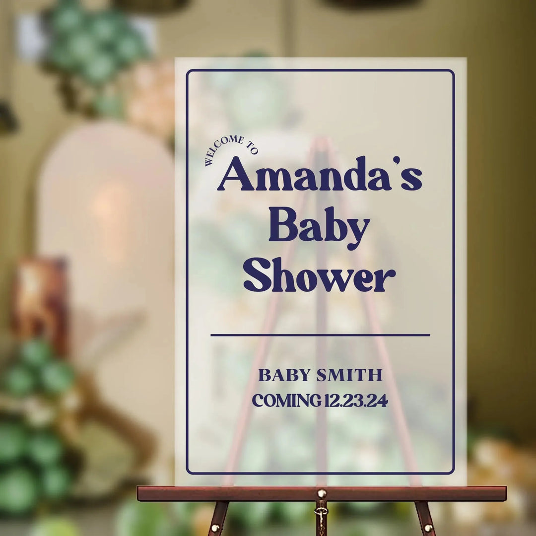 Modern Baby Shower Sign - iCustomLabel