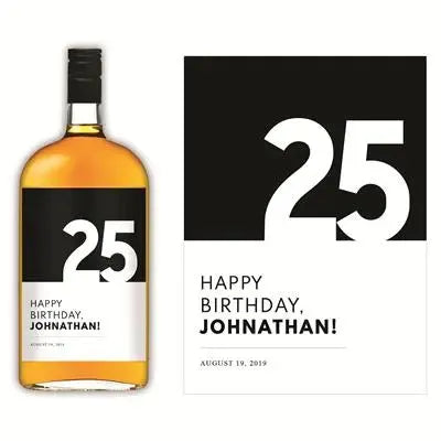 Modern Birthday Liquor Label - iCustomLabel