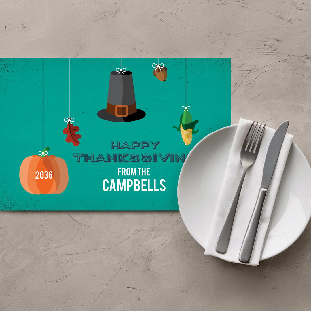 Modern Thanksgiving Placemats - iCustomLabel