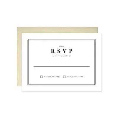 Modern Traditional Wedding RSVP - iCustomLabel