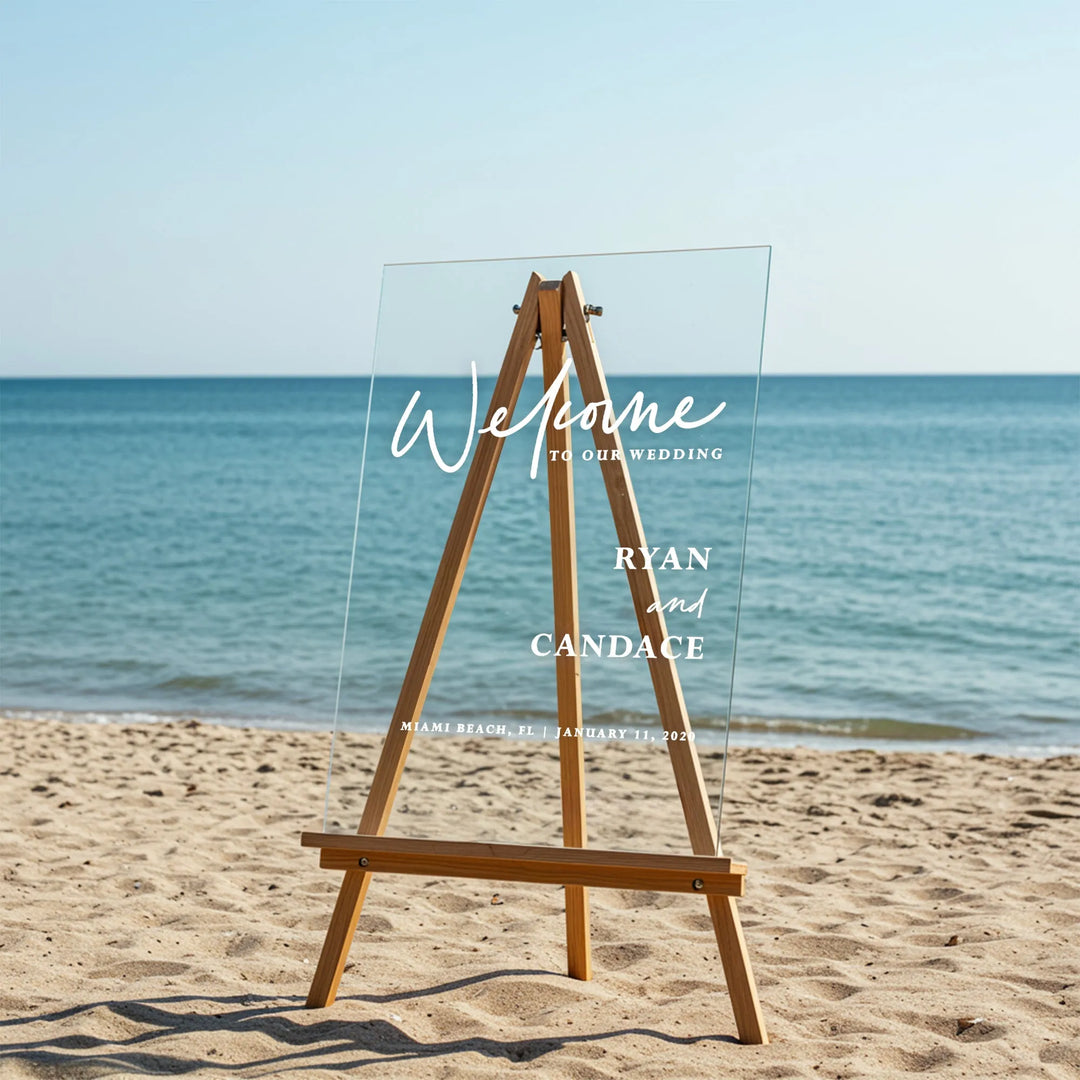 Modern Wedding Welcome Sign - iCustomLabel