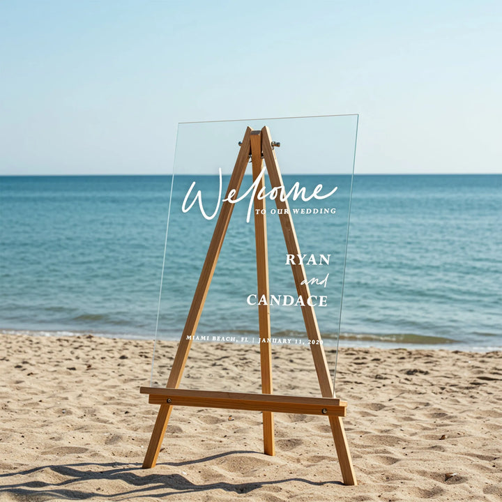 Modern Wedding Welcome Sign - iCustomLabel