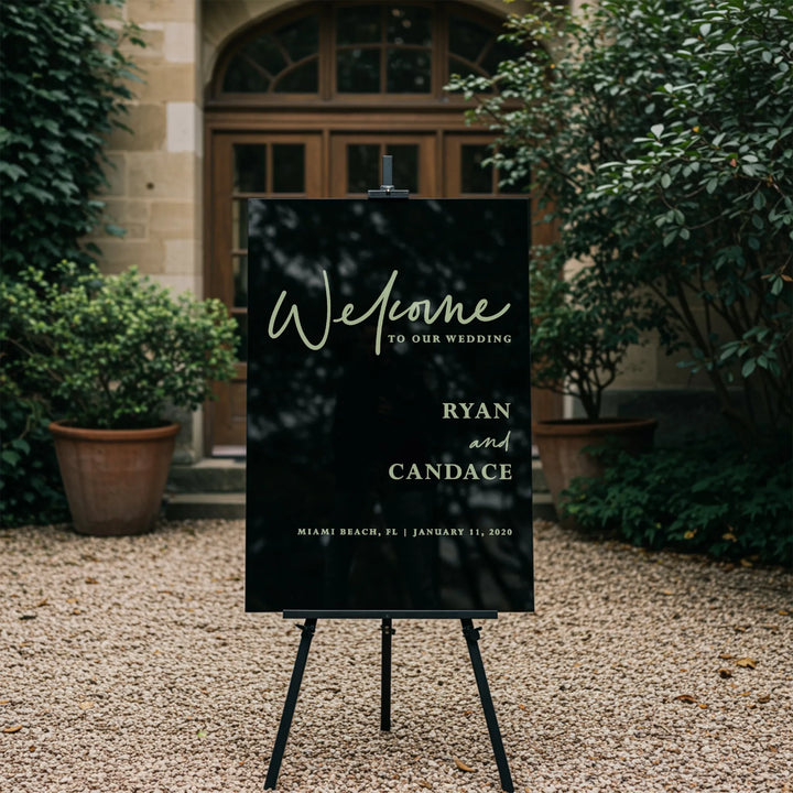 Modern Wedding Welcome Sign - iCustomLabel
