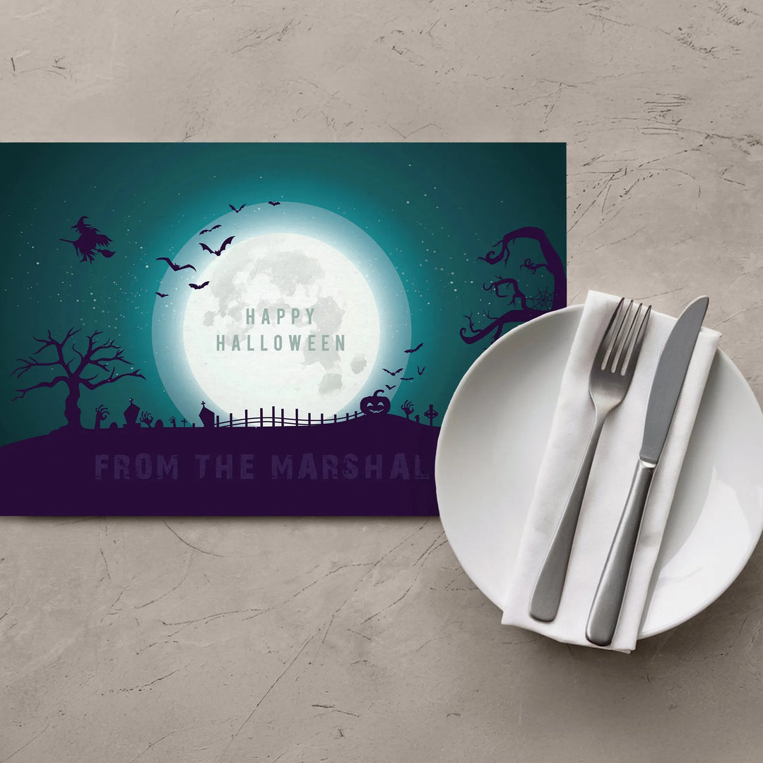 Moonlight Halloween Placemats - iCustomLabel