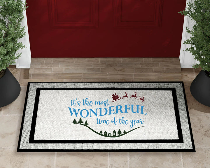 Most Wonderful Time Christmas Doormat