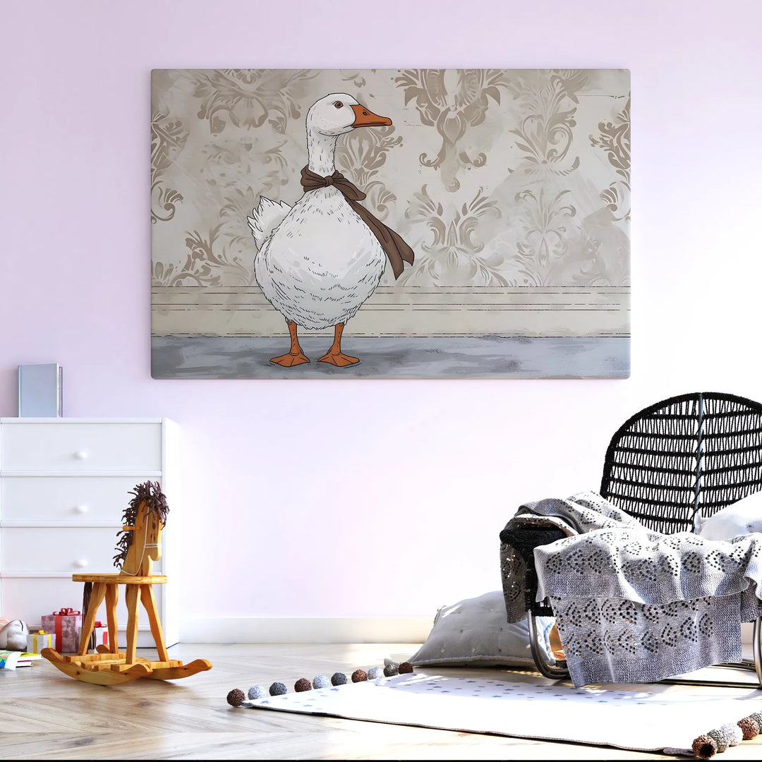 Mother Goose Nursery Poster – Cute Wall Art with Elegant Design and Scarf - iCustomLabel