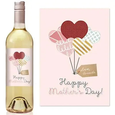 Mother's Day Balloons Wine Label - iCustomLabel