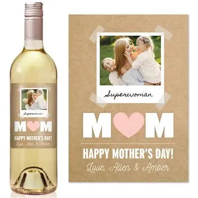 Mother's Day Photos Wine Label - iCustomLabel