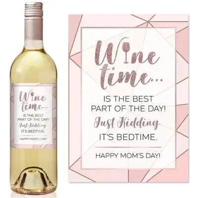 Mother's Day Wine Time Wine Label - iCustomLabel