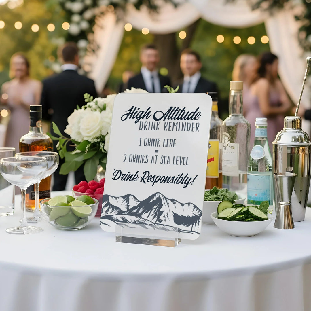 Mountain Drinking Bar Table Sign