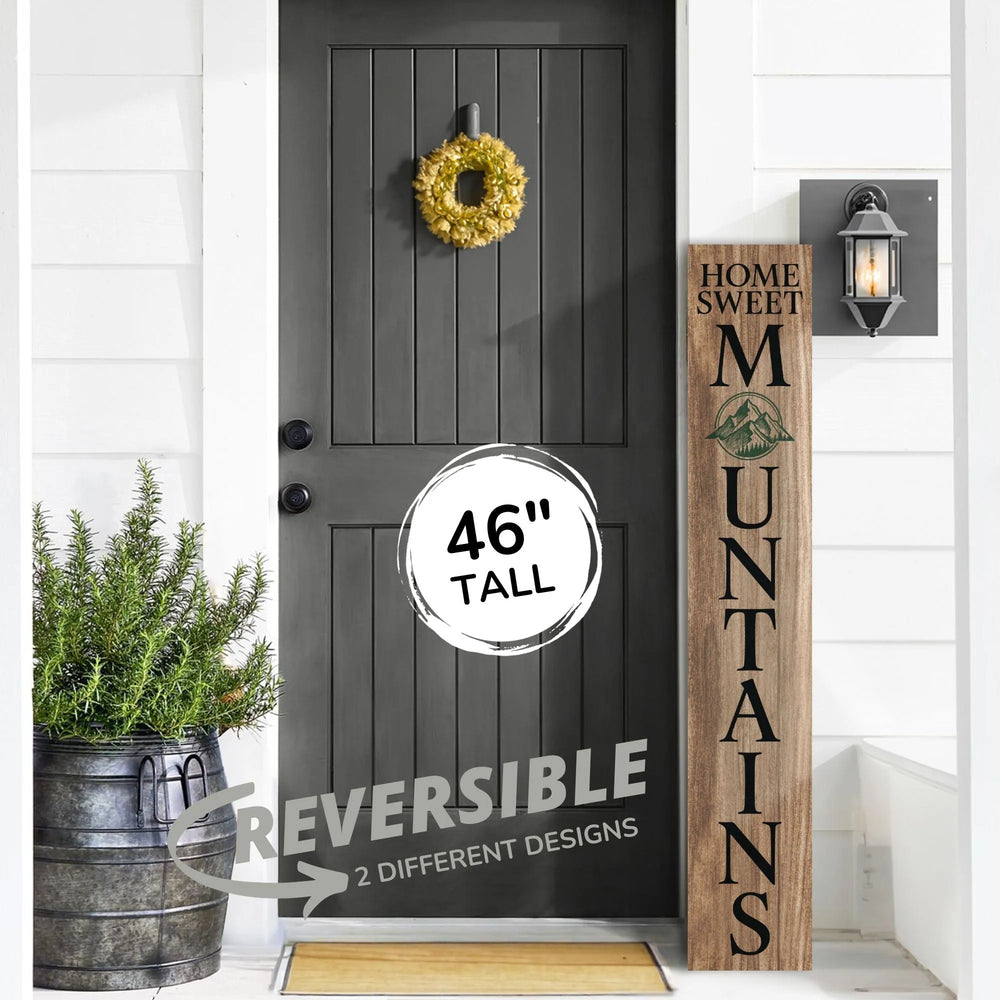 Mountain Porch Leaner Welcome Sign - iCustomLabel