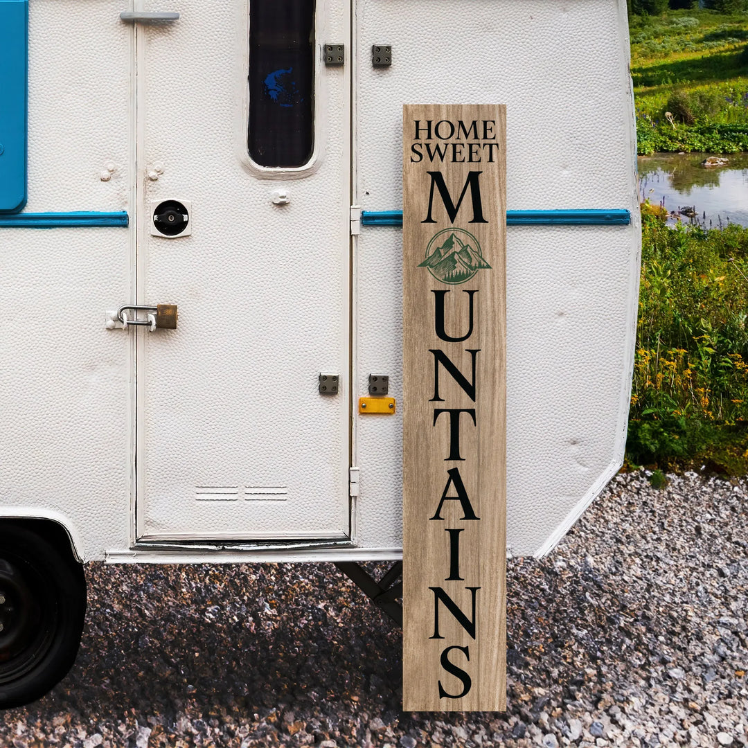 Mountain Porch Leaner Welcome Sign - iCustomLabel