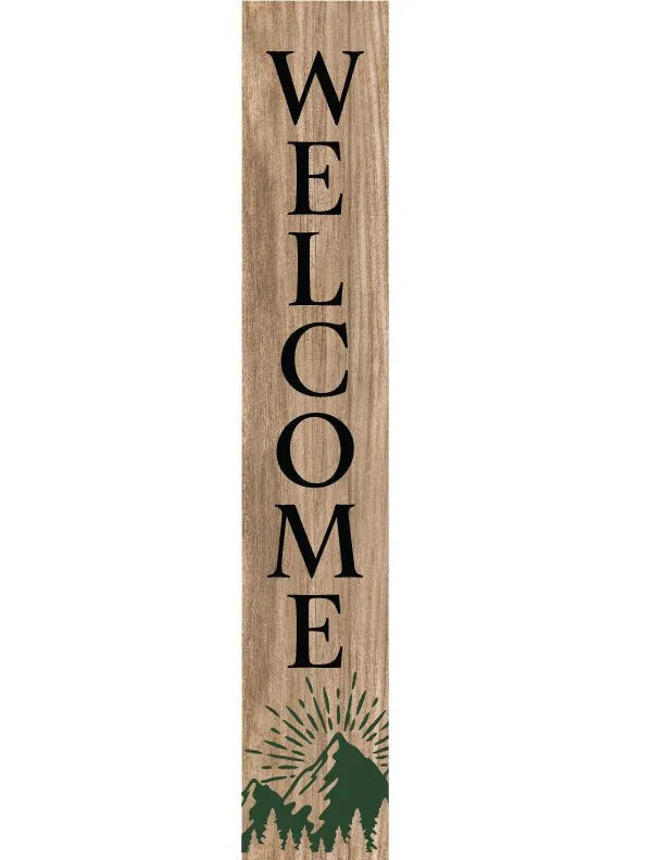 Mountain Porch Leaner Welcome Sign - iCustomLabel
