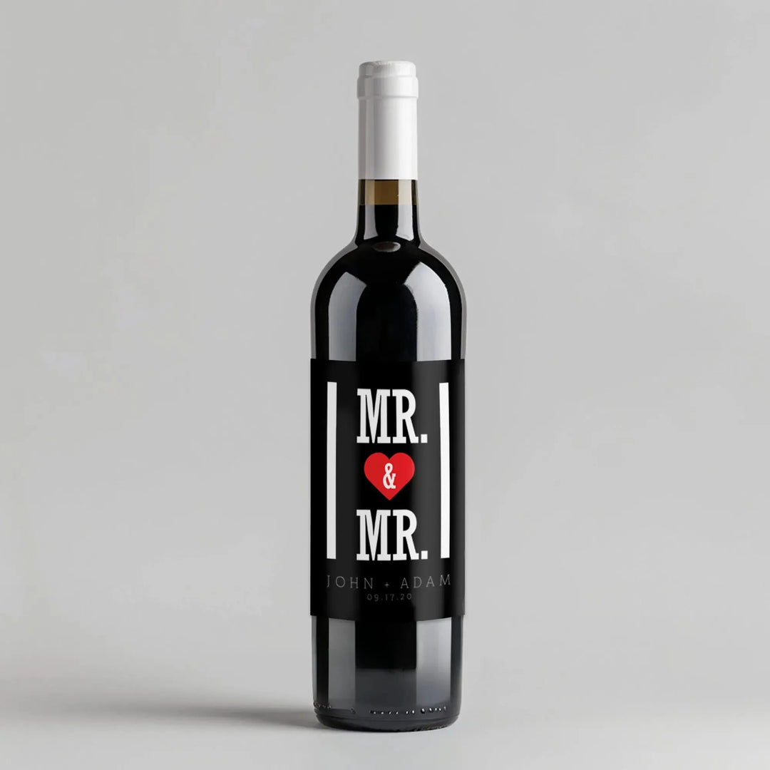 Mr Mr Wine Label - iCustomLabel