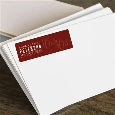 Mr Mrs Script Address Label - iCustomLabel