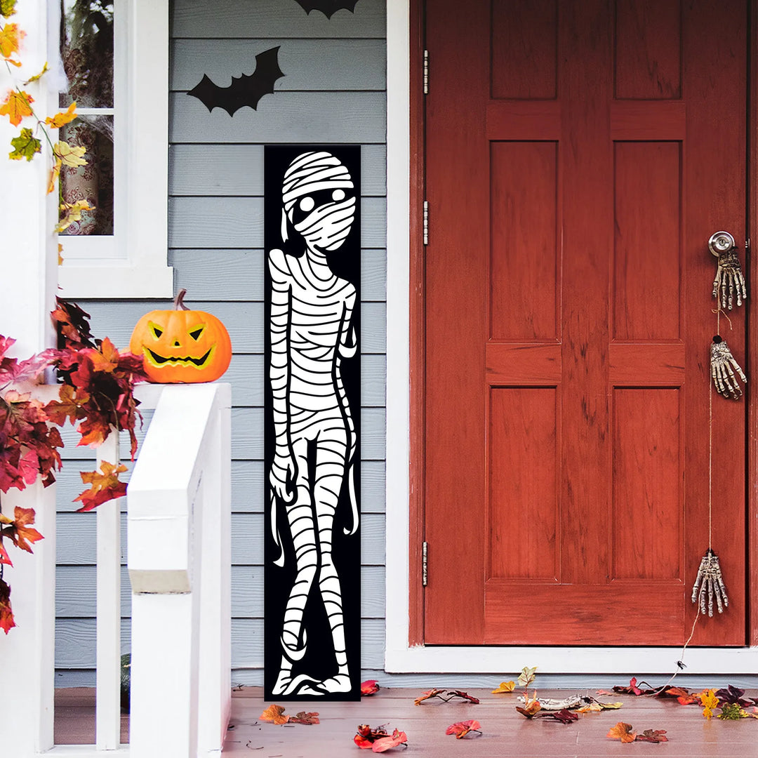 Mummy Halloween Porch Sign - iCustomLabel