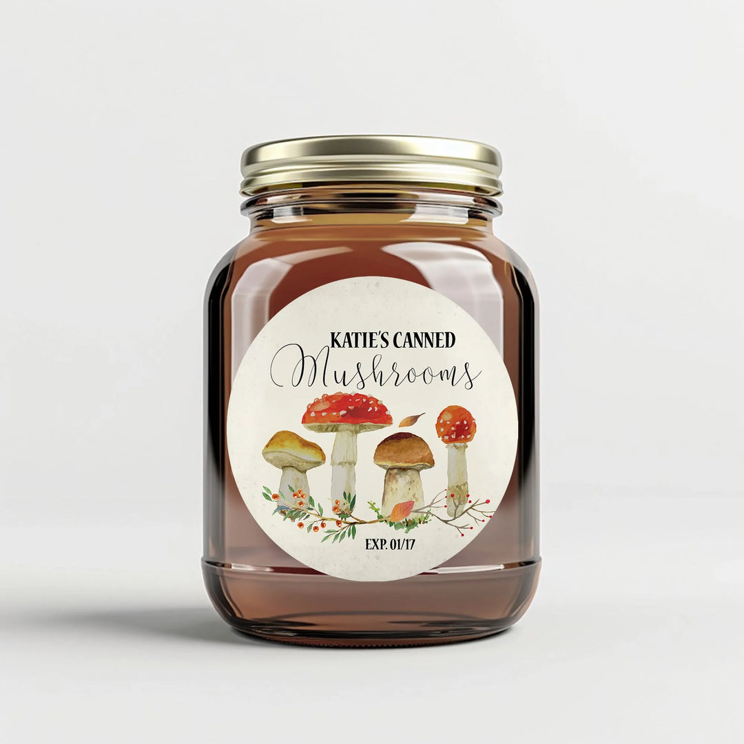 Mushrooms Canning Labels - iCustomLabel