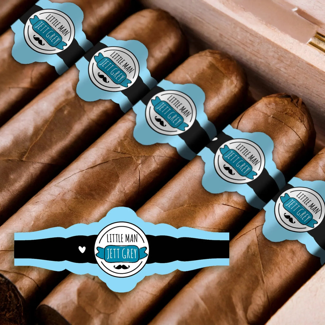 Mustache Little Man Cigar Bands - iCustomLabel