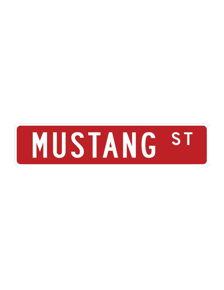 Mustang Street Sign Metal Sign - iCustomLabel