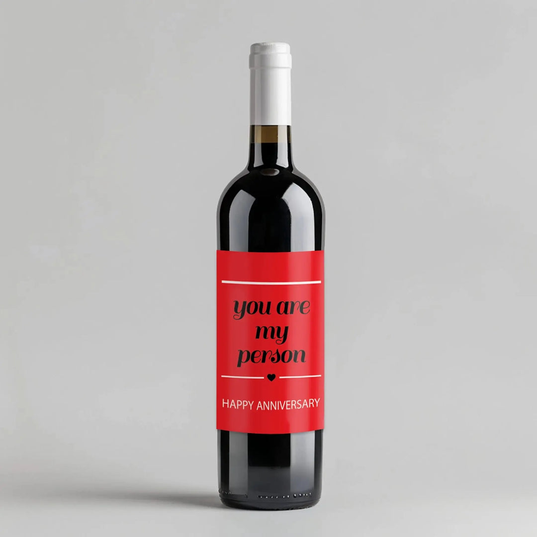 My Person Anniversary Wine Label - iCustomLabel