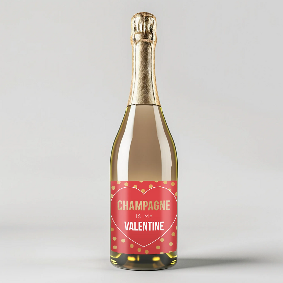 My Valentine Champagne Label - iCustomLabel