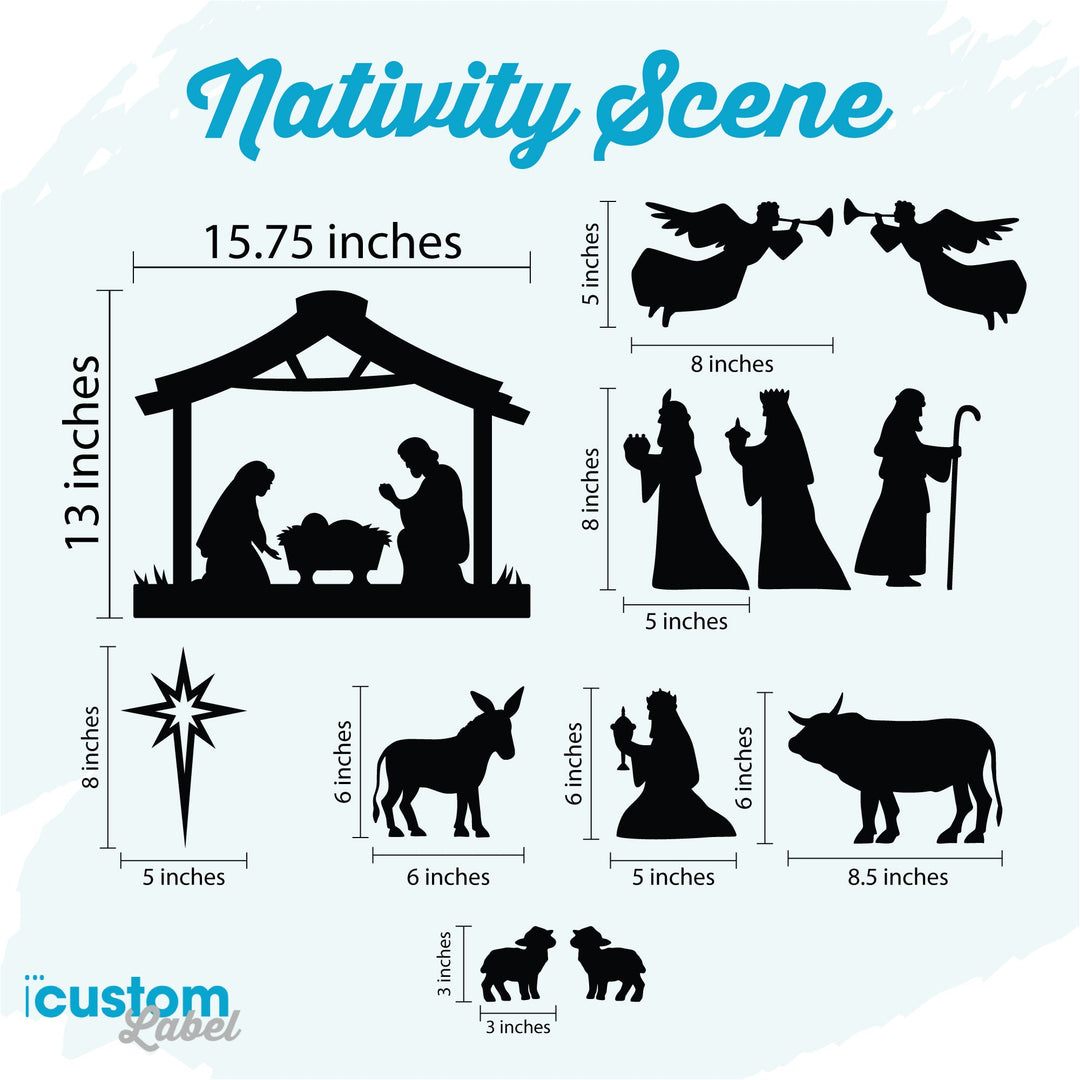 Nativity Garage Christmas Magnets - iCustomLabel