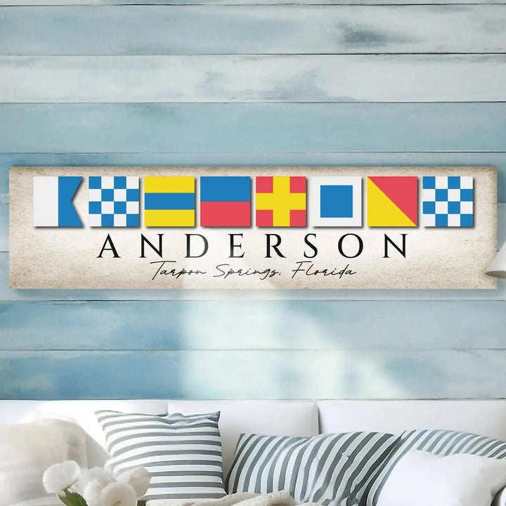Nautical Flag Sign Decor Wall Art - iCustomLabel