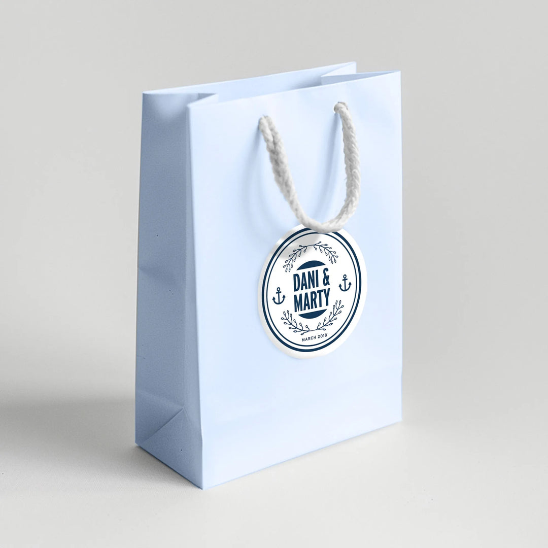Nautical Wedding Favor Labels - iCustomLabel