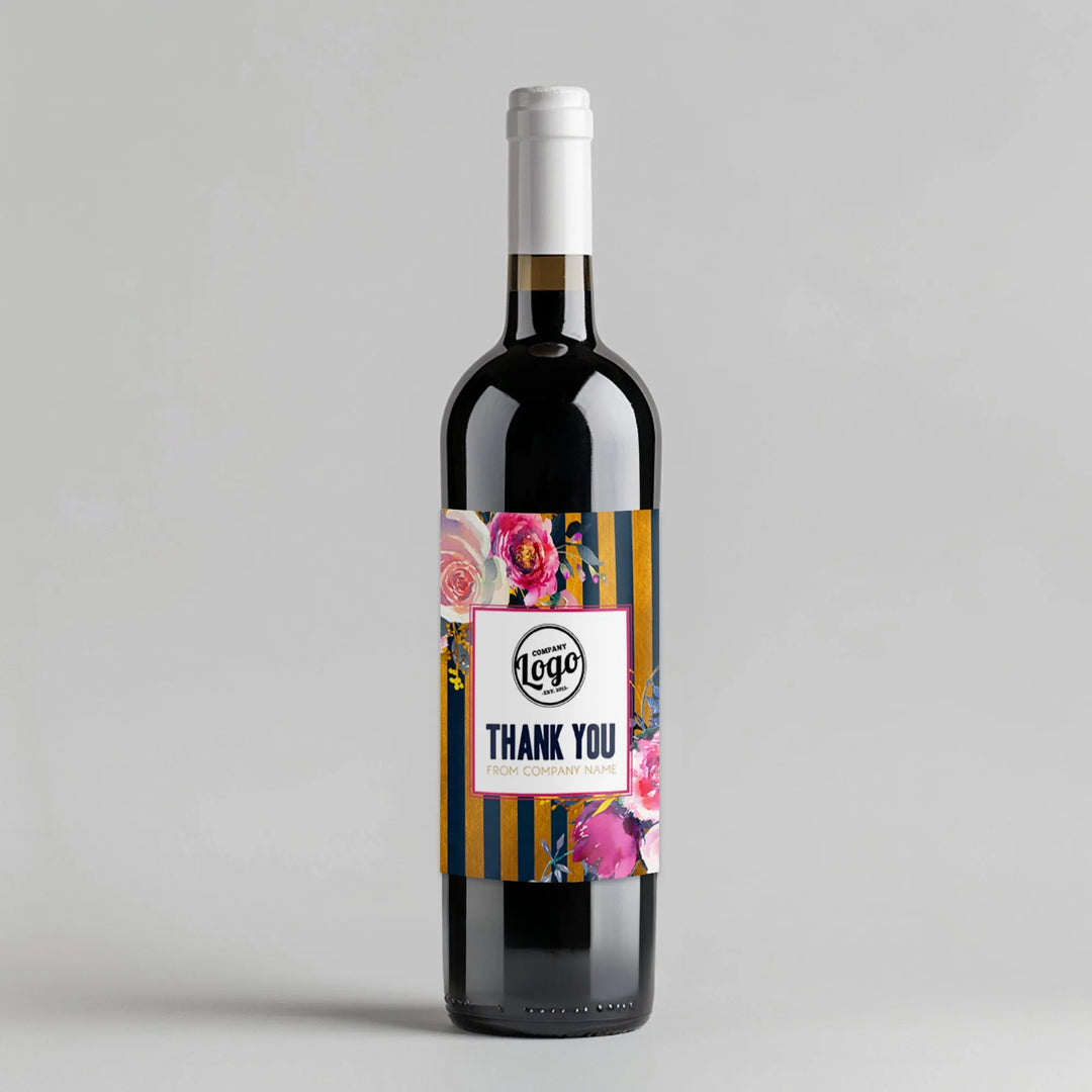 Navy Gold Wine Label - iCustomLabel