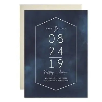 Navy Love Save The Date - iCustomLabel