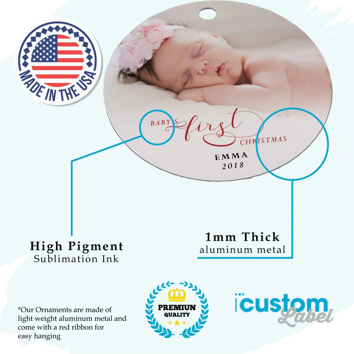 Navy Pregnancy Christmas Ornament