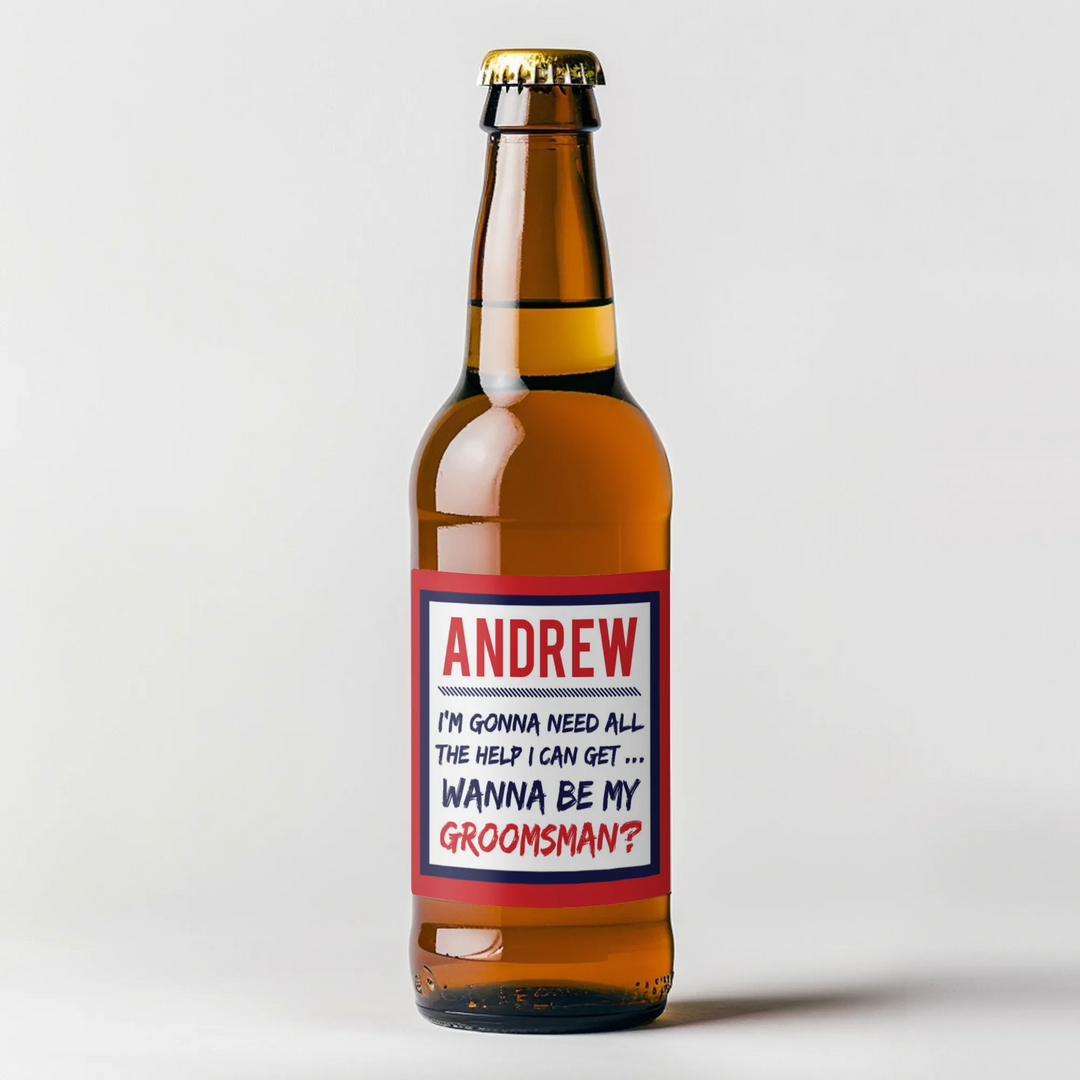Need Help Groomsman Beer Label - iCustomLabel