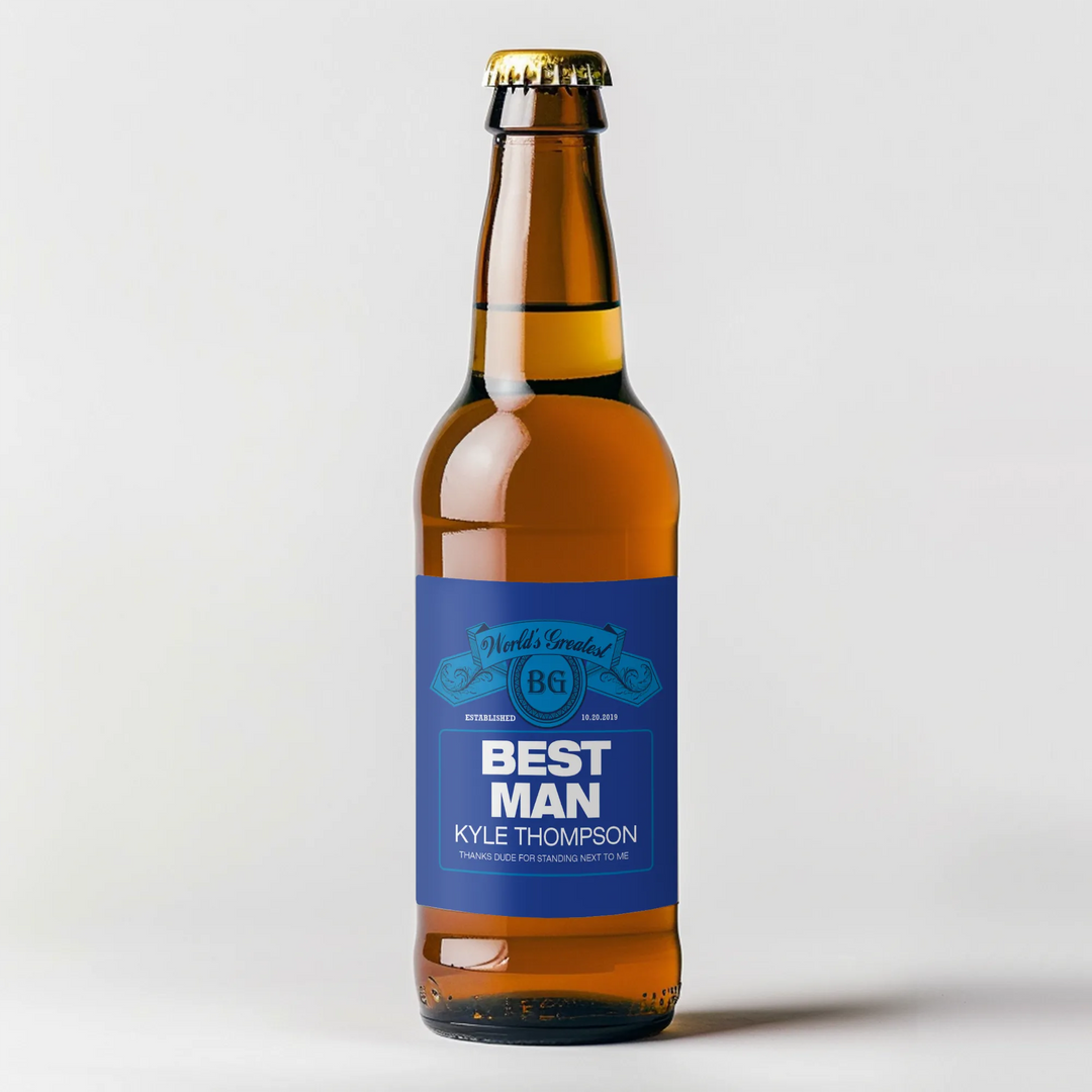 New Bud Light Best Man Beer Label - iCustomLabel