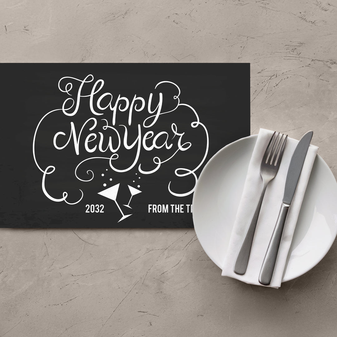 New Year Chalkboard Placemats - iCustomLabel