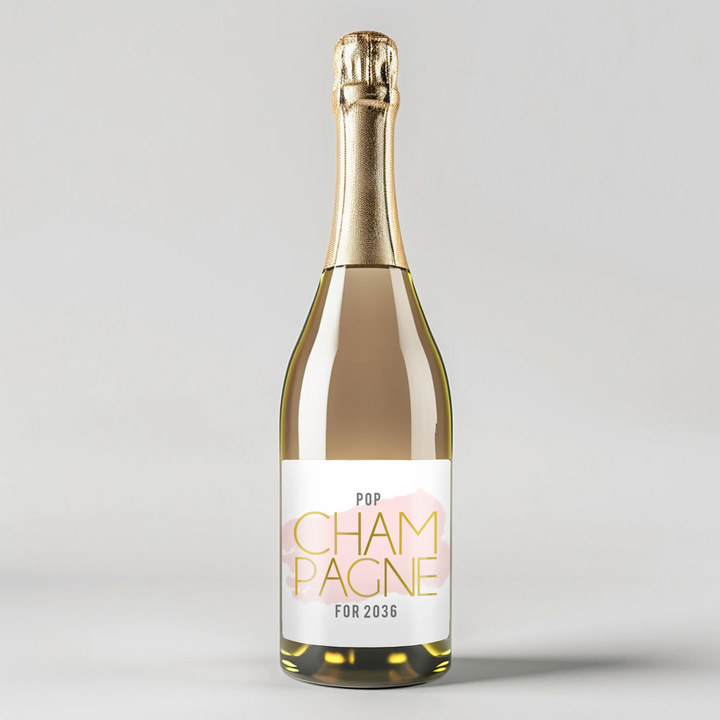 New Year Pop Champagne Label - iCustomLabel