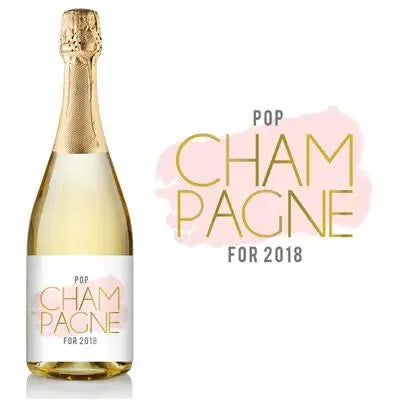 New Year Pop Champagne Label - iCustomLabel