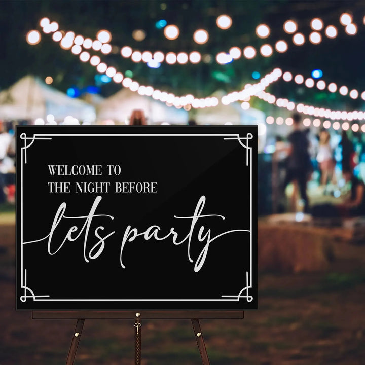 Night Before Party Wedding Welcome Sign - iCustomLabel