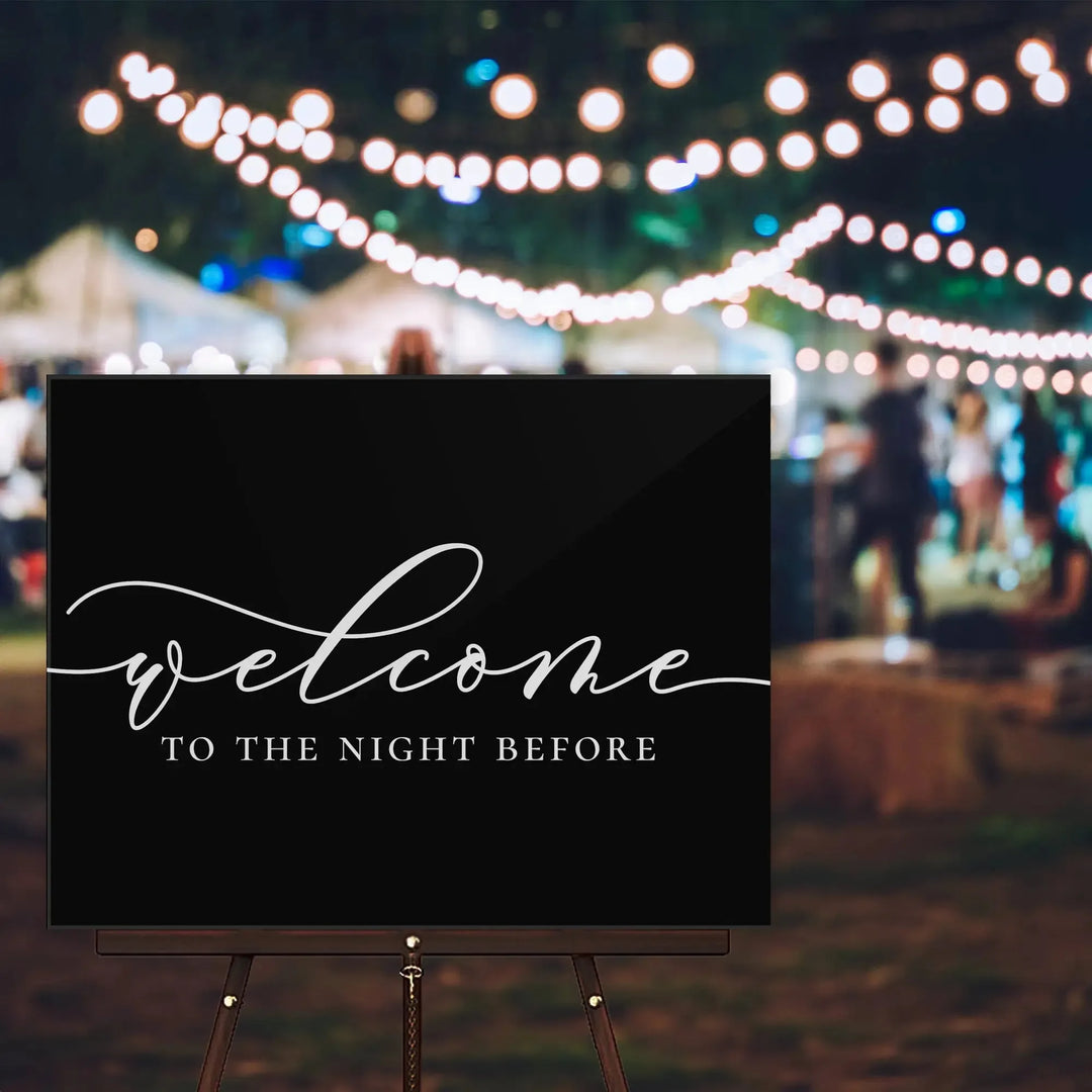 Night Before Signature Wedding Welcome Sign - iCustomLabel