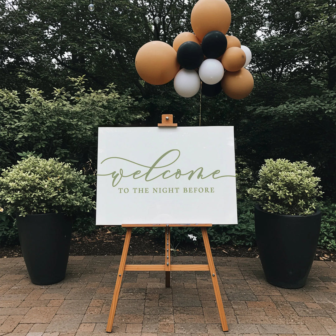 Night Before Signature Wedding Welcome Sign - iCustomLabel
