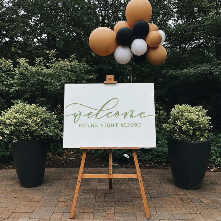 Night Before Signature Wedding Welcome Sign - iCustomLabel