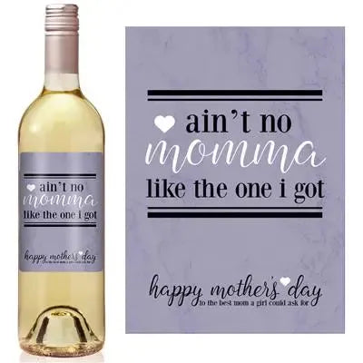 No Momma Mothers Day Wine Label - iCustomLabel