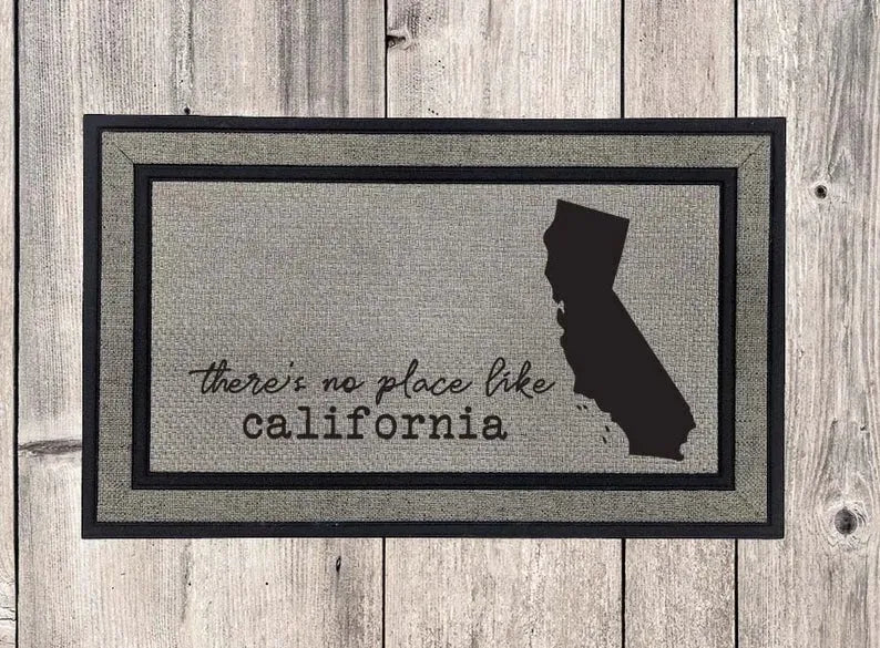 No Place Like California Door Mat - iCustomLabel