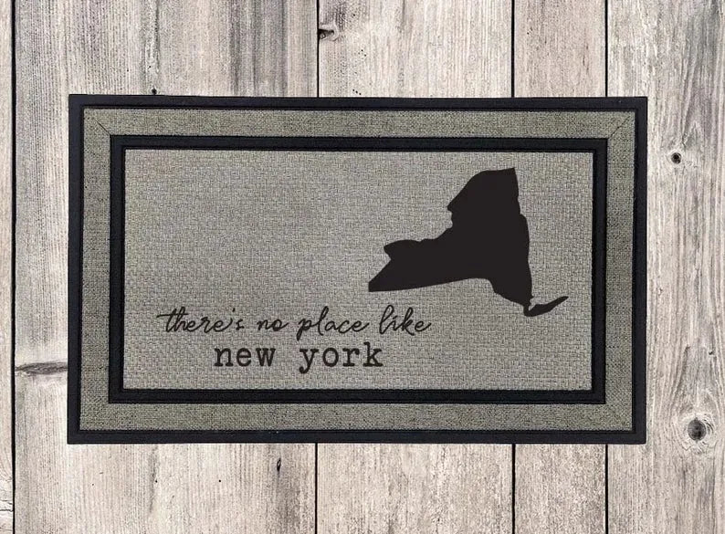 No Place Like New York Door Mat - iCustomLabel