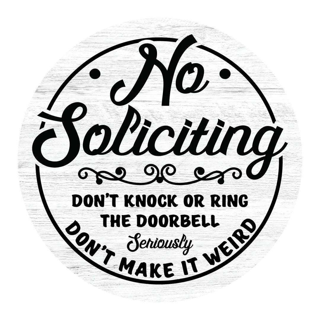 No Soliciting Front Door Decor - iCustomLabel