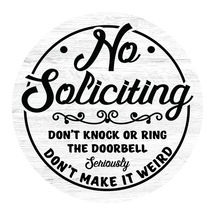 No Soliciting Front Door Decor - iCustomLabel