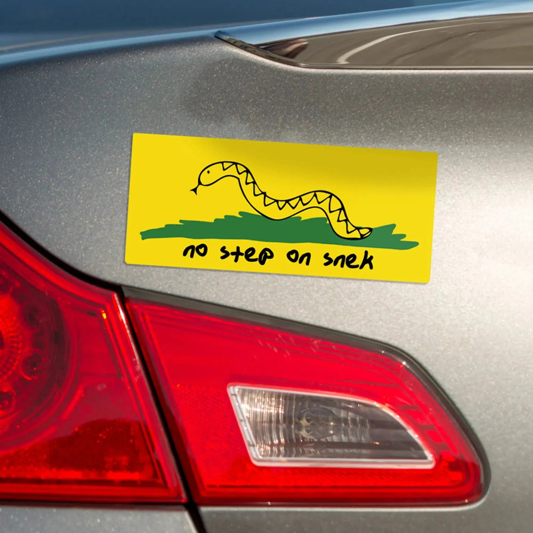 No Step On Snek Gadsden Flag Magnet Bumper Sticker - iCustomLabel