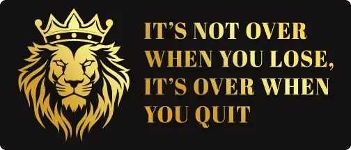 Not Over When Your Lose Magnet Bumper Sticker - iCustomLabel