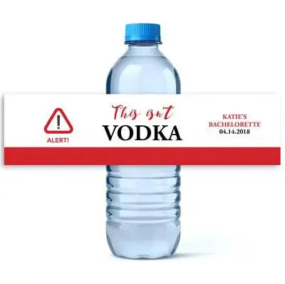 Not Vodka Water Bottle Labels - iCustomLabel