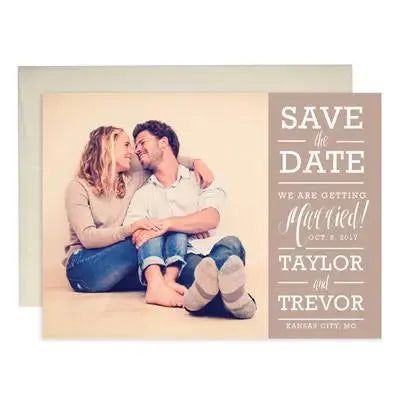 Now and Forever Save The Date - iCustomLabel
