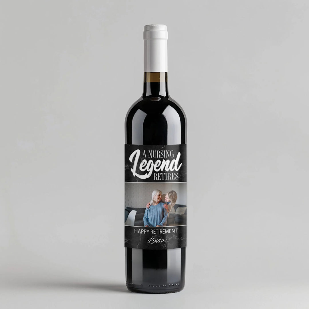 Nursing Legend Retirement Wine Label - iCustomLabel